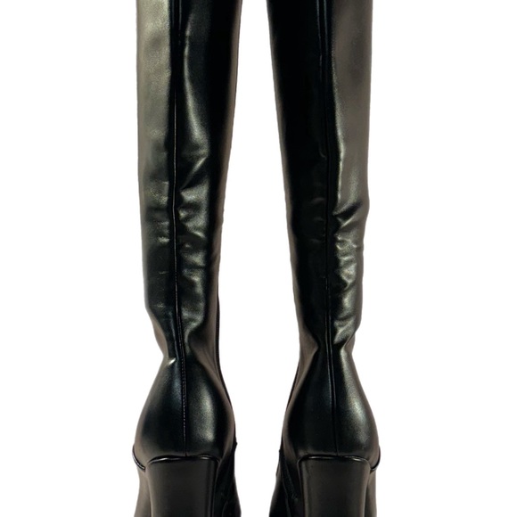 Dolls Kill Lamoda We Move Knee High Boots Sz 8 Platform Lace Up Sexy Goth NWOT - Picture 4 of 6